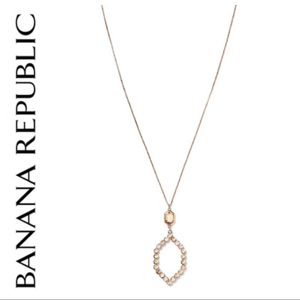 Banana Republic Jeweled Open Pendant Necklace